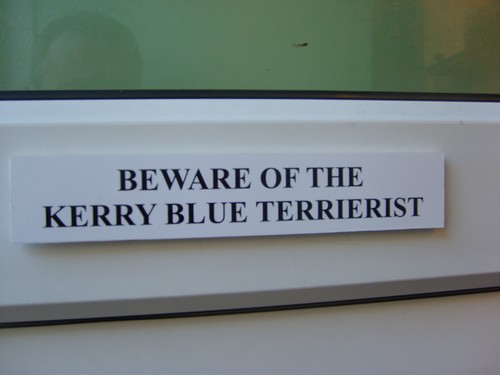 Kerry blue terrierist door - blue,
