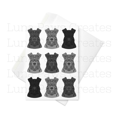 Kerry blue terrier card - terrier,